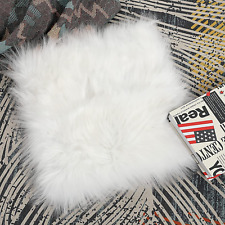 Faux Fur Area Rugs Chair Pad 12 Inch Small Square Cover Seat Fuzzy Cushion Carpe