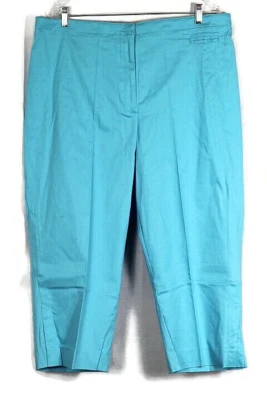 Pantalones cortos para mujer J H Collectibles azules elásticos cierre de cremallera 20W 043 Foto 1 de 4