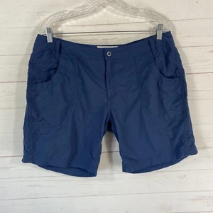 Mountain Khakis Womens Nylon Shorts Size 14 Blue Pockets Mid Rise 35x8 - Picture 1 of 9