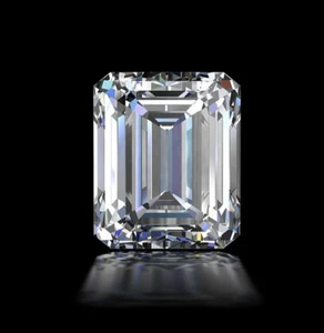 Custom Ring Gem 1.0 Carat Loose Stone White Lab Grown Diamond Emerald Cut Stone - Picture 1 of 4