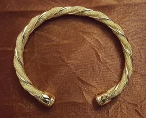 ARMREIFEN, Silber, feiner Gewebeschlauch und Draht, Durchmesser 7 cm, Zst. 1- - Bild 1 von 2