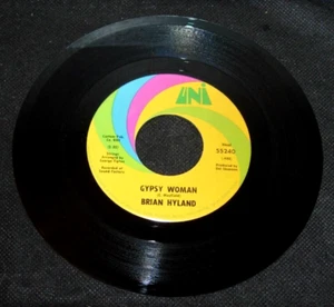 Brian Hyland,Gypsy Woman/You And Me (#2),Uni,NM - Picture 1 of 2