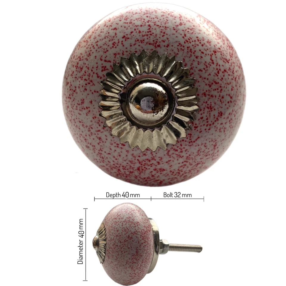 Ceramic Door Knobs Vintage Shabby Chic Handles Cupboard Drawer Pull Cabinets - Image 1 of 1