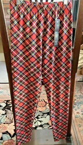 Leggings Depot One Size Plaid Leggings: Polyester Spandex Comfort; Style # R513 - Picture 1 of 3