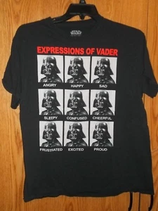 EXPRESSIONS OF DARTH VADER T SHIRT ADULT LARGE - Picture 1 of 1