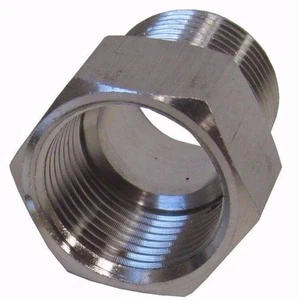 NUEVO ADAPTADOR DE ACERO INOXIDABLE 304 1/8"" NPT MUJER X 1/8"" BSPP HOMBRE NUEVO - Imagen 1 de 4