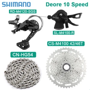 Shimano Deore M4100 Shifter Derailleur 10 Speed Kit 42T 46T Cassette HG54 Chain - Picture 1 of 12