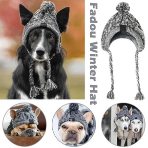 Pet Dog Hats Chihuahua Outdoor with Ear Holes Accessories Soft Winter Windproof - Picture 1 of 12