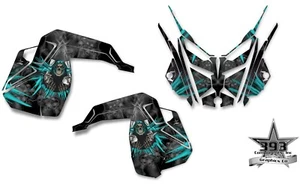 Polaris Matryx Wrap Side panel hood Graphics Decal 2022-2024 Unleashed Skull - Picture 1 of 10