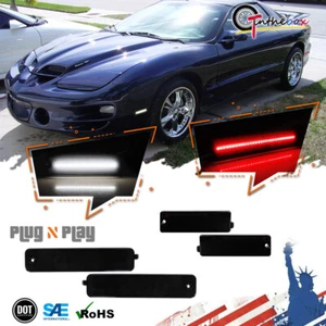 4x Luces de señalización laterales LED delanteras blancas traseras rojas para Pontiac Firebird 98-02 - Imagen 1 de 11