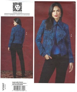 Vogue V1597 ANNE KLEIN Lined Blazer Jacket & Pants Sz 6-14 UNCUT Pattern - Picture 1 of 5