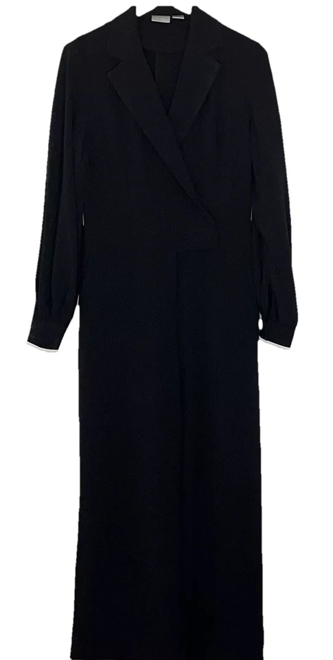 Macacão Feminino Vintage Spiegel Pantsuit Tamanho 10 Preto Fabricado nos EUA - Imagem 1 de 4