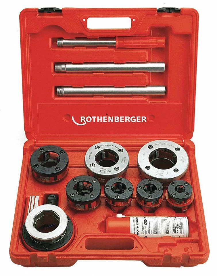 Rothenberger 70905 1/2 to 2 in Manual Ratchet Pipe Threader Kit
