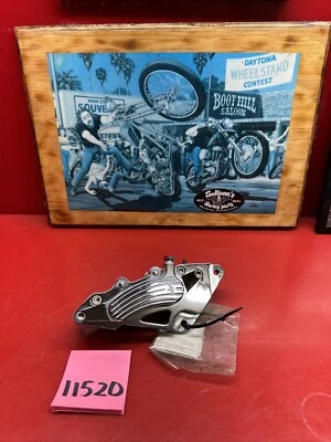 Pinza de freno delantera Harley Jay ¿verdad? Picadora de palanquilla cromada Fxr excavadora Foto 1 de 4