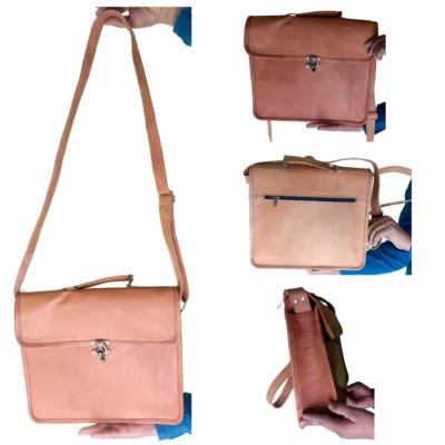 Bolso de hombro mensajero de cuero de calidad típica de 10" vintage para hombre Foto 1 de 4