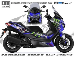 Graphics Decal Kit Wrap Compatible with YAMAHA X-MAX 2022 - 2023 V.2 MONSTER - Picture 1 of 11