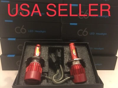 H4 9003 LED Luces Headlight Lights Bulbs Kit High Low Beam For Honda Civic Crv - Image 1 of 4