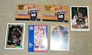 CARTE DA BASKET LOTTO DI 6 DAVID ROBINSON, DREXLER, PARISH, ISIAH, REGGIE MILLER  - Foto 1 di 2