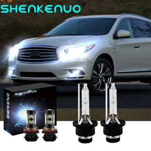 For Infiniti QX60 2014-2015 D2S HID Xenon Headlight Hi-Lo H11 LED FogLight Bulbs - Picture 1 of 8