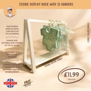 Keksständer Aufsteller mit 12 Aufhängern. Babyparty, Hochzeitsdeko - Bild 1 von 6
