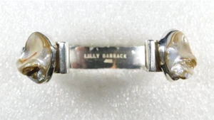 PULSERA BRAZALETE LILLY BARRACK STERLING 2 MOP 2 PIEDRAS TRANSPARENTES HECHA A MANO, Estate - Imagen 1 de 10