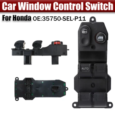 ABS Car Window Control Switch 35750-SEL-P11 For Honda City Jazz Fit 2003-2008 - Image 1 of 4