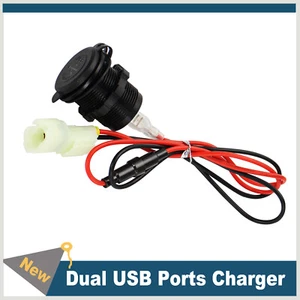 9-12V Motorrad Dual USB Ladegerät Für HONDA CB400X Ladebuchse W/Anschluss 60CM - Picture 1 of 11
