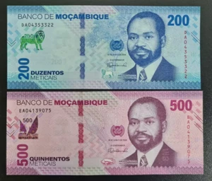 2024 Mozambique 200 500 Meticais Polymer AUNC-UNC - Picture 1 of 1