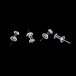 High 40 Pcs Transparent Push Pins Notice Board Map Thumb Tacks Point Bulletin - Afbeelding 1 van 11
