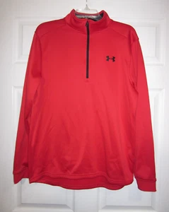 UNDER ARMOUR  1/4 ZIP ACTIVE WORKOUT, COLDGEAR RED  JACKET  MENS LG, #29Z - Picture 1 of 12