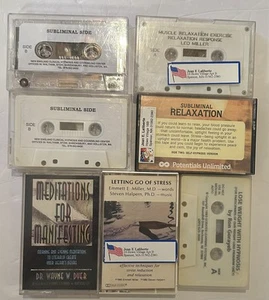 7 Rare Vtg Tapes MEDITATION RELAXATION HYPNOSIS & Weight Lose Emmett E. Miller - Picture 1 of 8