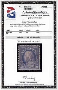 US #422 | Unbenutzt OG | Very Fine/ Extra Fine | PSE Cert - Bild 1 von 3