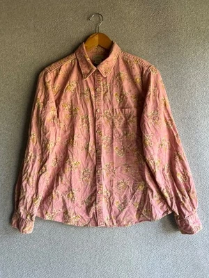 Camisa LL Bean Pana Mujer Mediana Rosa Estampado Floral Abotonada Aire Libre Senderismo Foto 1 de 4