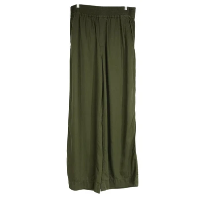 MADEWELL -WOMEN'S MEDIUM - OLIVE ELASTIC WAIST WIDE LEG  PULL-ON PANTS - Image 1 of 4