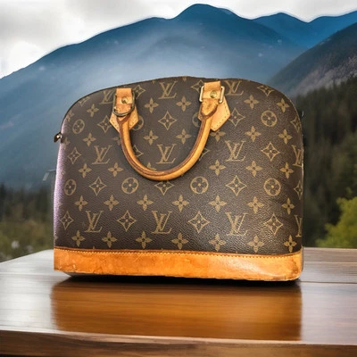 Bolso Louis Vuitton Alma Satchel/Bolso con asa superior PM cuero marrón Foto 1 de 4