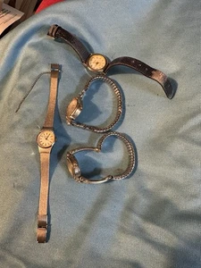 4 vintage quartz Ladies Watches Untested For Parts  - Picture 1 of 5