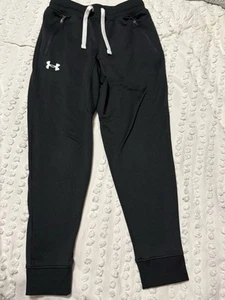 Under Armour Fleece Joggers Gray Boys SMALL Pockets Loose Fit Sweatpants Youth - Picture 1 of 2