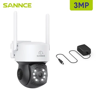 SANNCE 3MP WiFi Security Camera Color Night Vision PTZ Camera Two Way Audio - Image 1 of 4