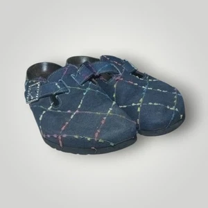 Papillio By Birkenstock Boston Denim Buckle Rainbow Stitch Sandals EU 40 US 9 - Picture 1 of 7