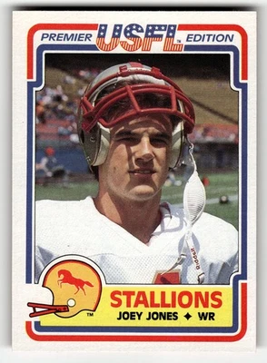 1984 Topps USFL FOOTBALL Joey Jones #13 Birmingham Stallions HI GRADE SETBREAK - Image 1 of 2