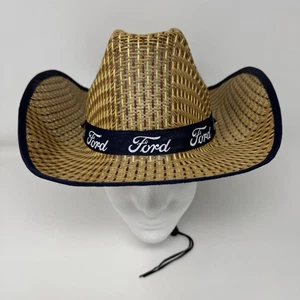 Genuine Ford Motor Company Western Straw Cowboy Hat With Ford Band NWOT - Picture 1 of 8