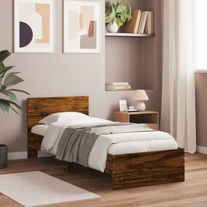 Modern Wooden Single Size 90cm Bed Frame Base With Headboard Wood Beds Solid - Picture 1 of 31