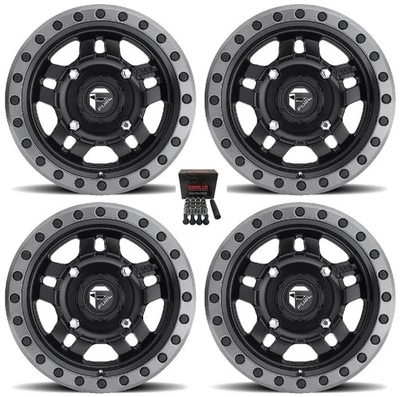 Fuel Anza ATV Wheels Black 14" Suzuki KingQuad (4) - Image 1 of 3