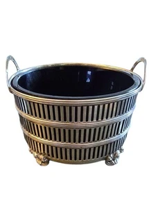 Sterling Silver Basket with Blue Glass Liner by Watson Co USA early 1900 - Picture 1 of 5
