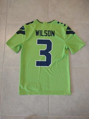 Nike On Field Seattle Seahawks Russell Wilson #3 Green Color Rush Jersey Small - Image 1 of 4
