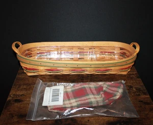 Longaberger 2000 Small Harvest Blessings Basket, Liners & 2 Protectors NEW - Picture 1 of 3