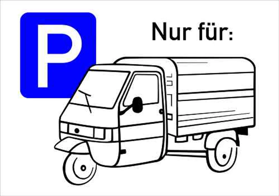 Parking Sign Ape 300 x 200 mm, Weatherproof - Image 1 of 1