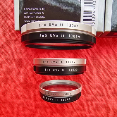 Black/Silver UV Filter For Leica E39/43/46/49/52/55/60/62/67/82mm UVa Filter II - Image 1 of 4