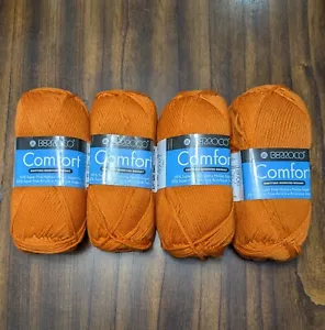 Lot 4 Skeins of Berroco Comfort Worsted Weight Yarn. 100g Ea. #9731 Kidz Orange - Picture 1 of 1
