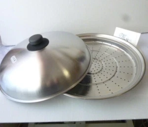 YOSHIKAWA Steam Plate with Lid for Use on Pan (11-11.8in), SJ3207 Japan Cookware